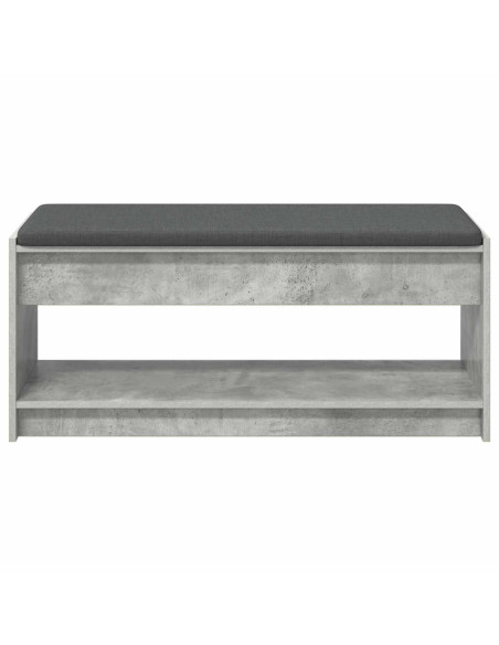 Panca per ingresso con cuscino Grigio cemento 103 x 38 x 45 cm