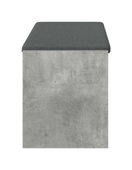 Panca per ingresso con cuscino Grigio cemento 103 x 38 x 45 cm