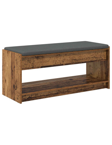 Panca per ingresso con cuscino Legno vecchio 103 x 38 x 45 cm
