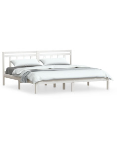 Giroletto Bianco in Legno Massello di Pino 160x200 cm 2