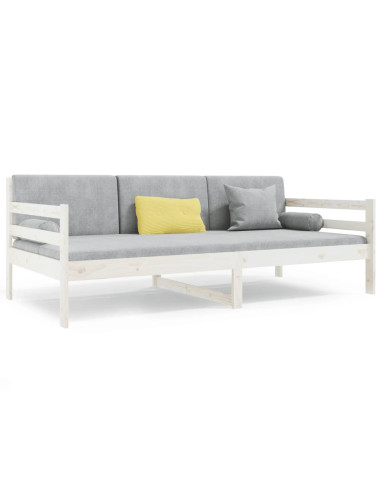 Dormeuse senza Materasso Bianca 80x200 cm Legno Massello Pino