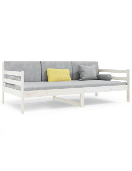 Dormeuse senza Materasso Bianca 80x200 cm Legno Massello Pino