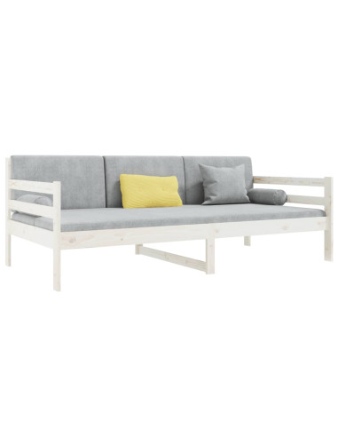 Dormeuse senza Materasso Bianca 80x200 cm Legno Massello Pino