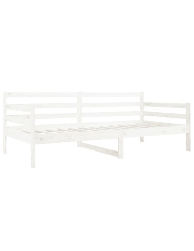 Dormeuse senza Materasso Bianca 80x200 cm Legno Massello Pino