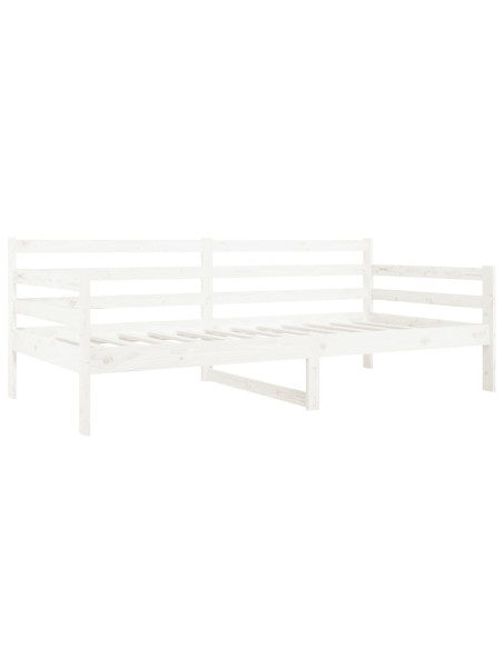 Dormeuse senza Materasso Bianca 80x200 cm Legno Massello Pino