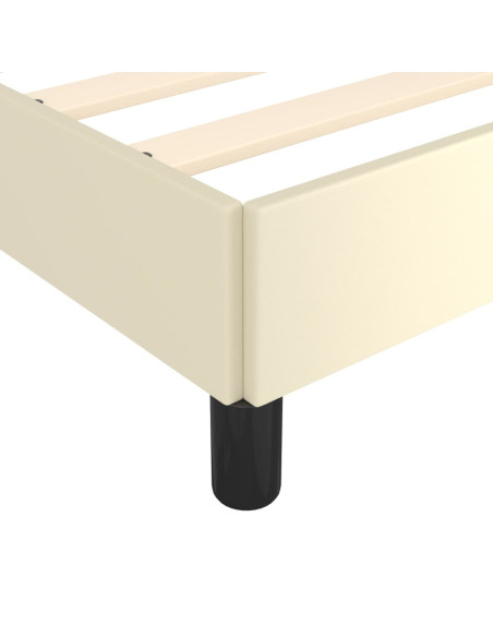 Giroletto con Testiera Crema 200x200 cm in Similpelle