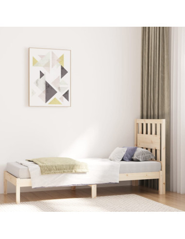 Giroletto in Legno Massello Grigio 75x190 cm Small Single