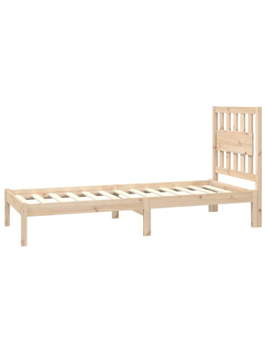 Giroletto in Legno Massello Grigio 75x190 cm Small Single