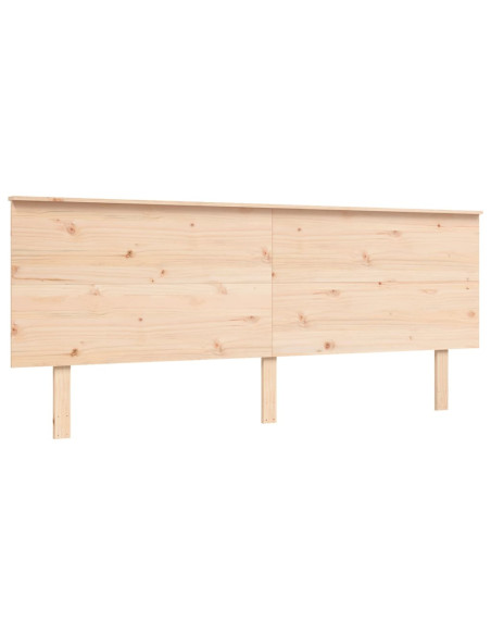 Letto per Anziani con Testiera Bianco Super King Legno Massello