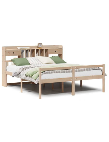 Letto Libreria senza Materasso 180x200 cm in Legno di Pino