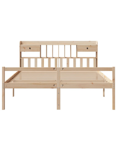 Letto Libreria senza Materasso 180x200 cm in Legno di Pino