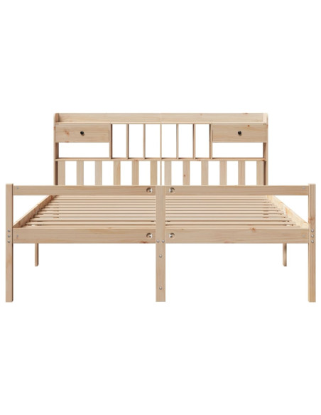 Letto Libreria senza Materasso 180x200 cm in Legno di Pino