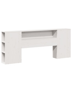 Letto Libreria senza Materasso Bianco 200x200 cm Legno di Pino 2