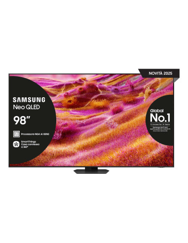Samsung Neo QLED AI TV 98" QE98QN90FATXZT 4K Mini LED, Processore NQ4 AI Gen3, 4K AI Upscaling Pro, Motion Xcelerator 165Hz, Neo