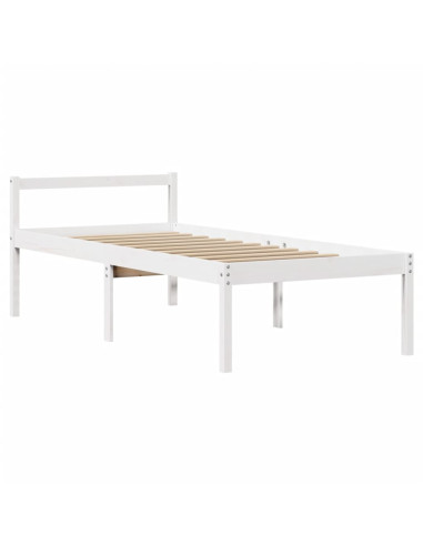 Letto con Libreria senza Materasso 75x190 cm in Legno Pino