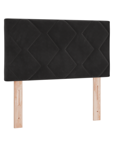 Letto a molle con materasso Nero 80 x 200 cm Velluto