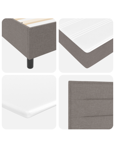 Letto a molle con materasso Talpa 140 x 190 cm Tessuto