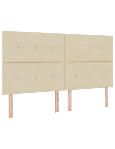 Letto a molle con materasso Crema 180 x 200 cm Tessuto