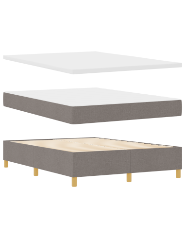 Letto con molle e materasso Grigio Scuro 90x190 cm Tessuto