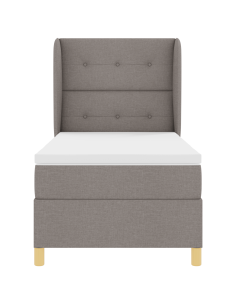 Letto con molle e materasso Grigio Scuro 90x190 cm Tessuto 2