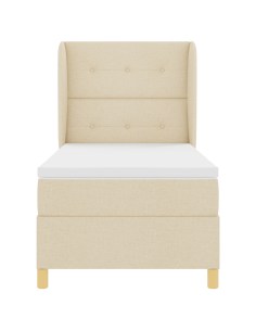 Letto con molle e materasso Grigio Scuro 90x190 cm Tessuto 2