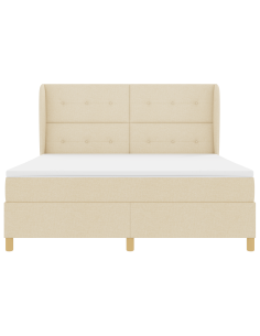 Letto con molle e materasso Grigio Scuro 90x190 cm Tessuto 2