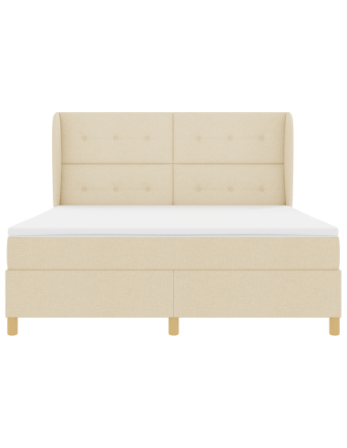 Letto con molle e materasso Grigio Scuro 90x190 cm Tessuto