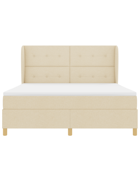 Letto con molle e materasso Grigio Scuro 90x190 cm Tessuto