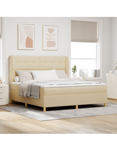 Letto con molle e materasso Grigio Scuro 90x190 cm Tessuto