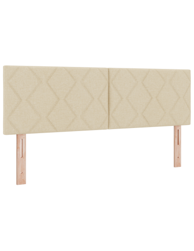 Letto a molle con materasso Crema 200 x 160 cm Poliestere