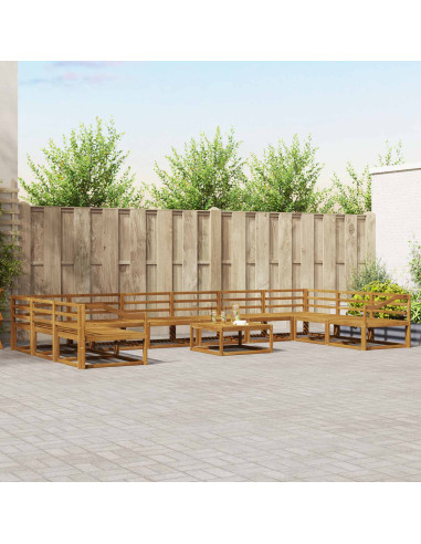Set di divani da esterno 11 pcs Naturale