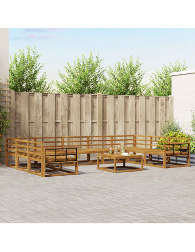 Set di divani da esterno 10 pcs Naturale