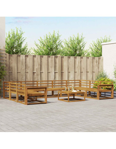 Set di divani da esterno 10 pcs Naturale