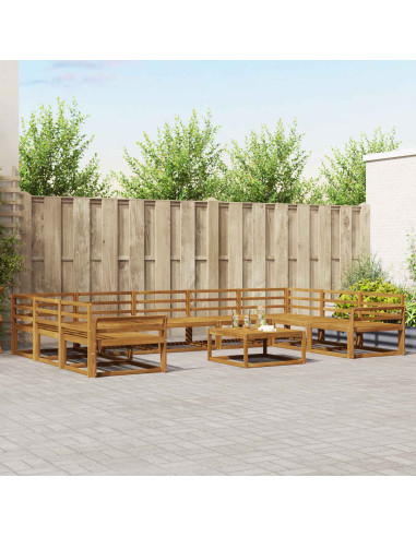 Set di divani da esterno 10 pcs Naturale