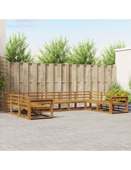 Set di divani da esterno 9 pcs Naturale