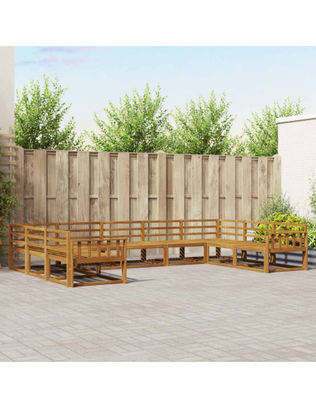 Set di divani da esterno 9 pcs Naturale