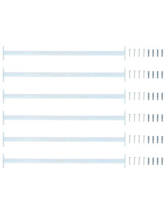 Barra di Sicurezza Regolabile per Finestra 6 pcs Argento