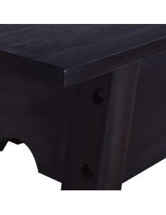 Tavolo Consolle Nero 120x30x75 cm in Massello di Mogano