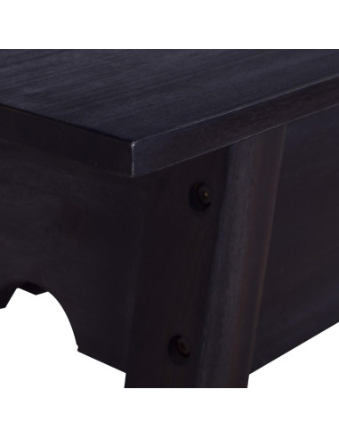 Tavolo Consolle Nero 120x30x75 cm in Massello di Mogano