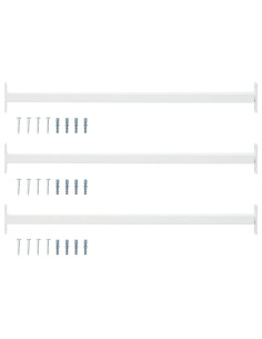 Barra di Sicurezza Regolabile per Finestra 3 pcs Bianco Acciaio