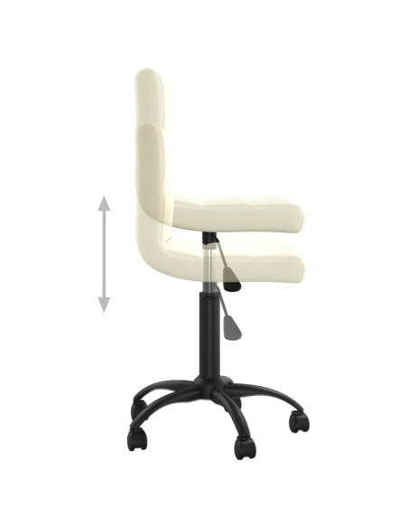 Sedia Girevole da Ufficio Crema in Velluto