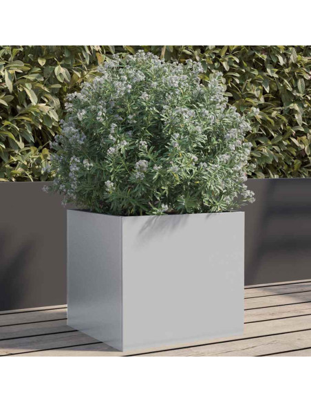 Fioriera Argento 32x30x29 cm in Acciaio Zincato