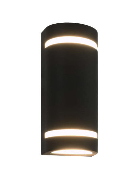 Lampade da Parete da Esterno 2 pz 35 W Nere Semicircolari