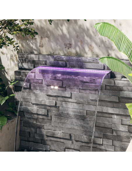 Sfioratore a Cascata con LED RGB Acrilico 90 cm