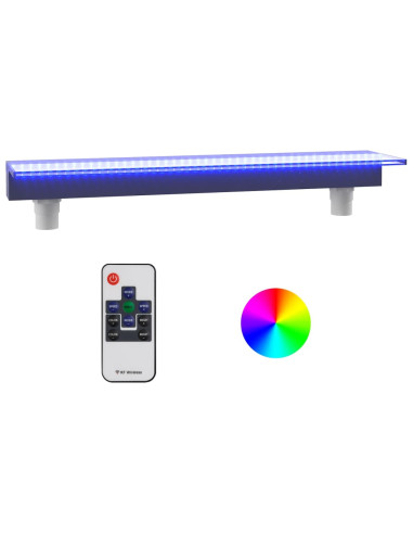 Sfioratore a Cascata con LED RGB Acrilico 90 cm
