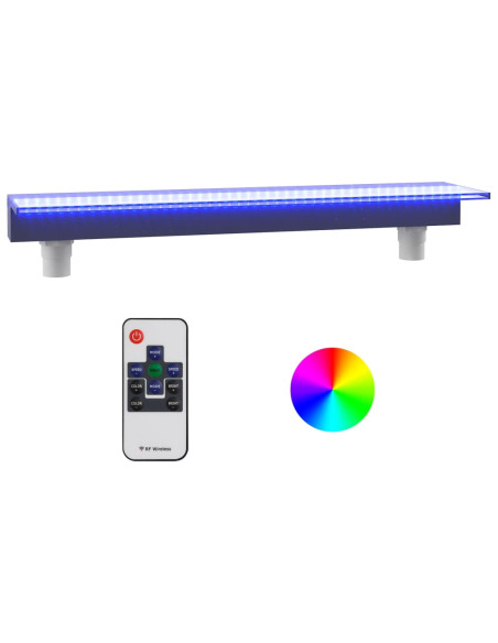Sfioratore a Cascata con LED RGB Acrilico 90 cm