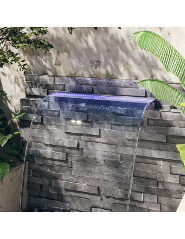 Sfioratore a Cascata con LED RGB Acrilico 90 cm