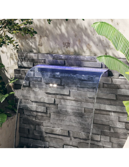 Sfioratore a Cascata con LED RGB Acrilico 90 cm