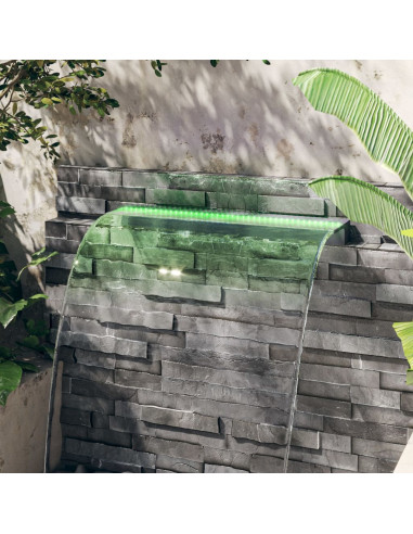 Sfioratore a Cascata con LED RGB Acrilico 90 cm