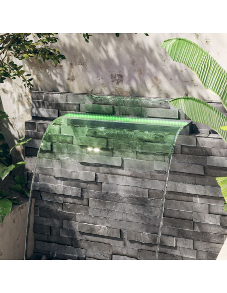 Sfioratore a Cascata con LED RGB Acrilico 90 cm